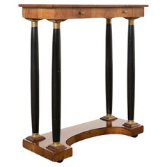 French Neoclassical Style Walnut Bronze Console or Pier Table