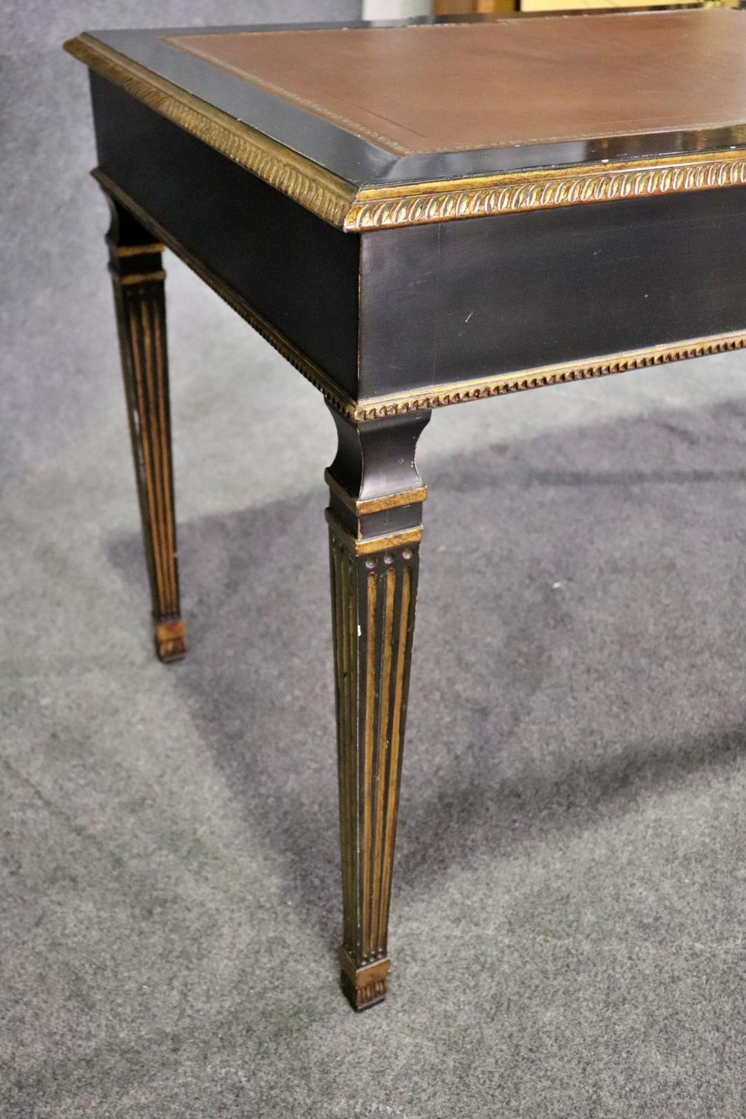 French neoclassical style writing desk with leather top For Sale 5