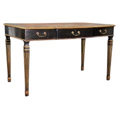 French neoclassical style writing desk with leather top