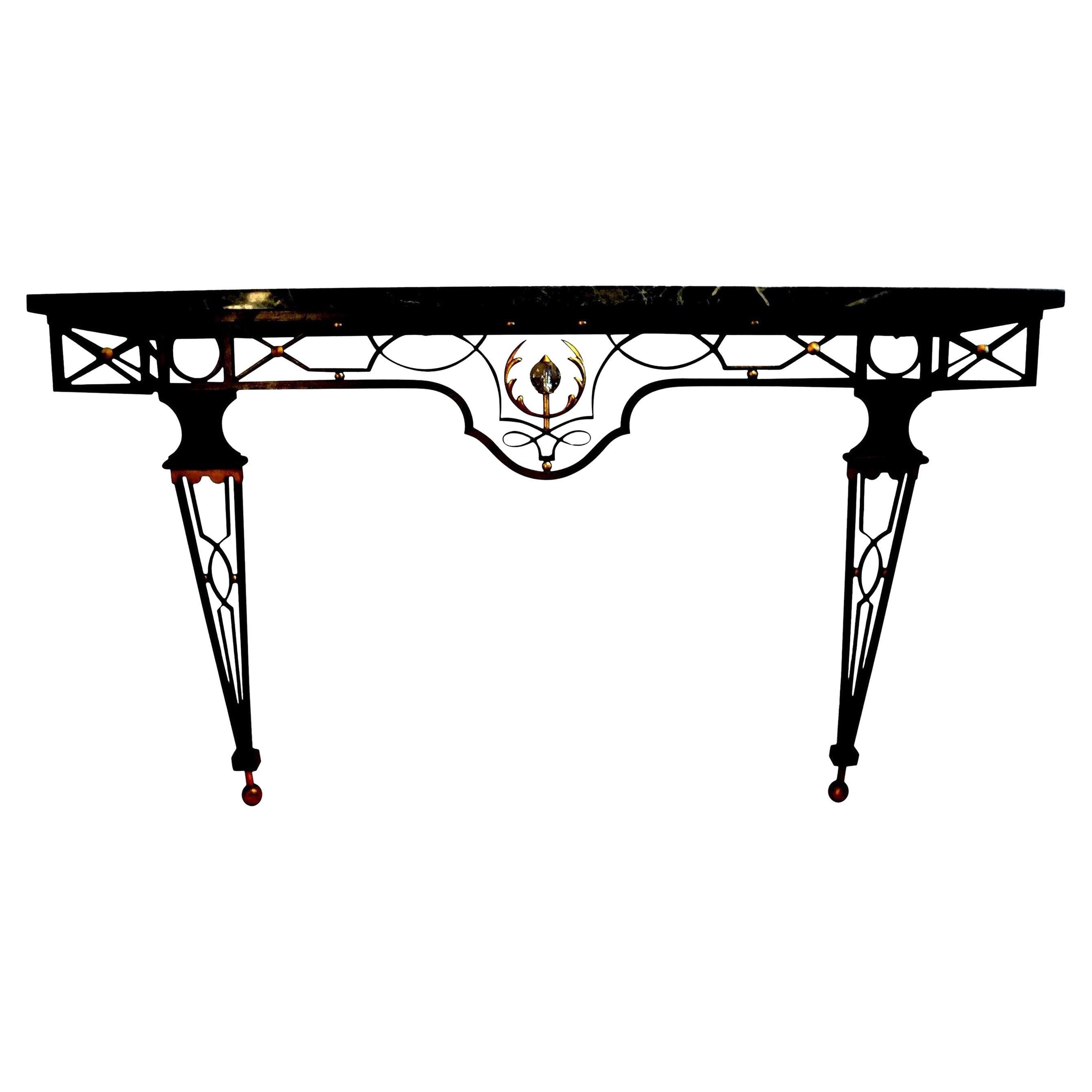 Console en fer forgé de style néoclassique français en vente