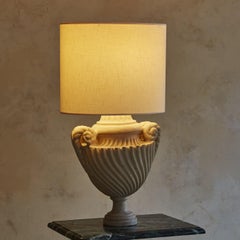 French Neoclassical Table Lamp with Shade, 1940s