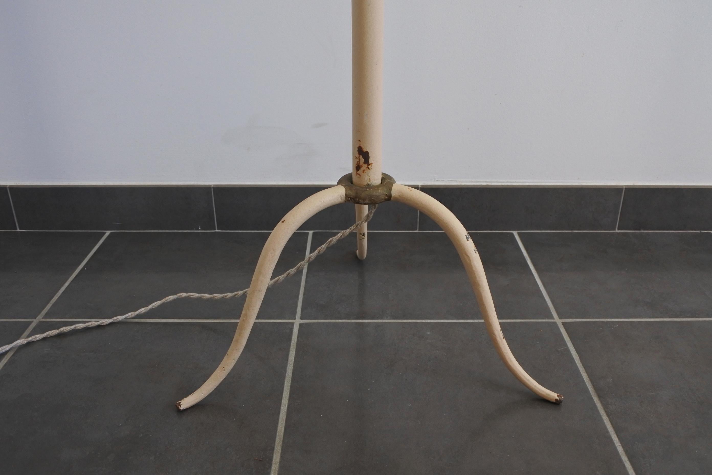 Iron French Neoclassical Tripod Floor Lamp, 1940s