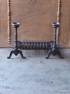 French Neogothic Fire Grate, Fireplace Grate