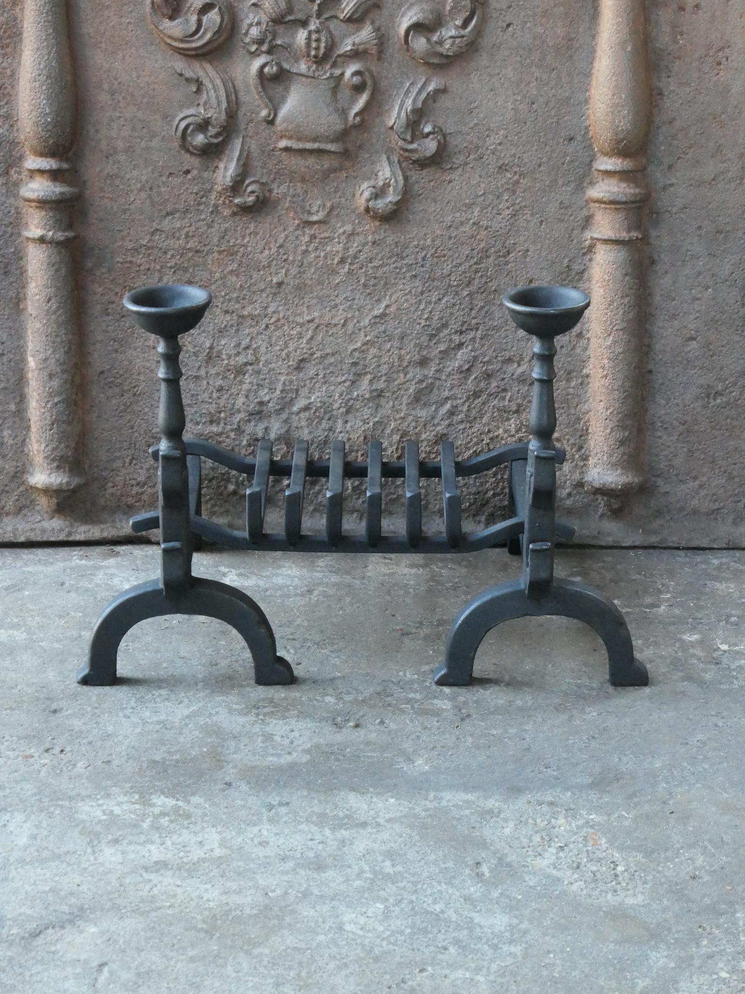 Gothic Revival French Neogothic Fire Grate, Fireplace Grate For Sale
