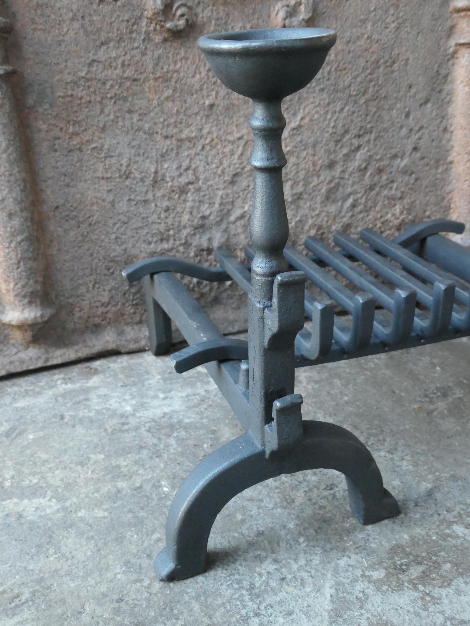French Neogothic Fire Grate, Fireplace Grate For Sale 1