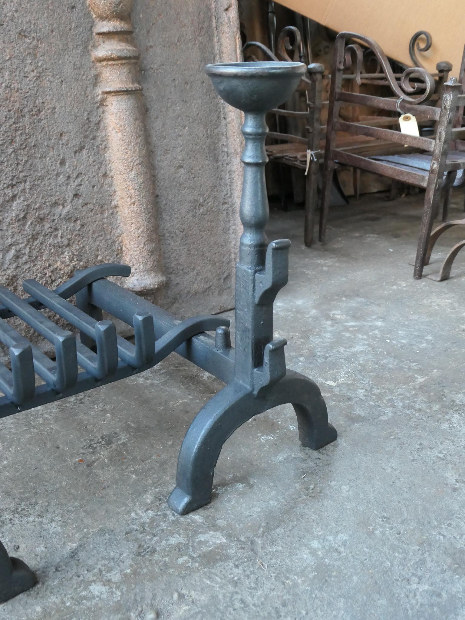 French Neogothic Fire Grate, Fireplace Grate For Sale 2