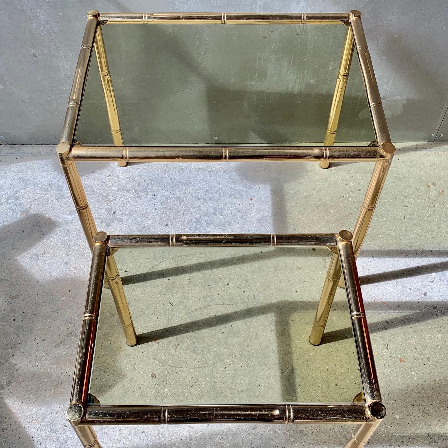 Mid-Century Modern French Nesting Tables, Maison Baguès, 1950s For Sale