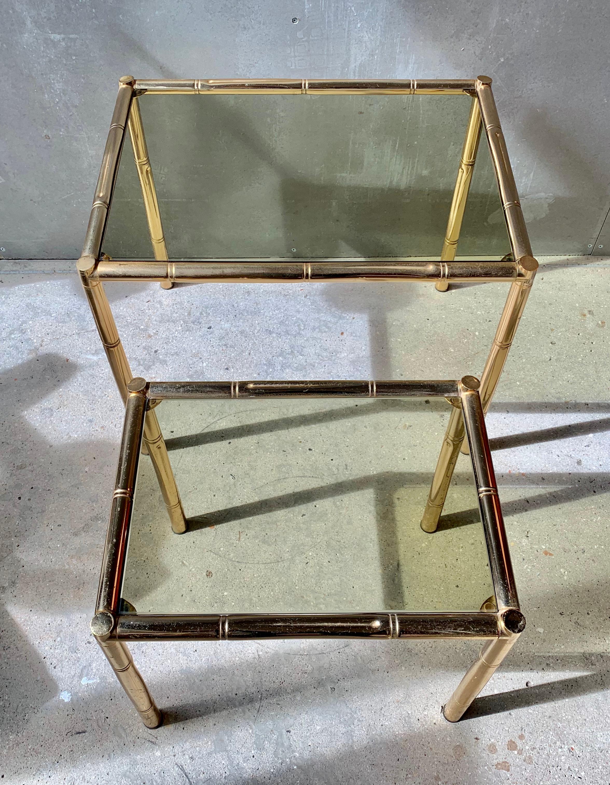 French Nesting Tables, Maison Baguès, 1950s For Sale 1