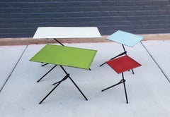 French Nesting Tables, Set of Four in the Style of Matégot Midcentury