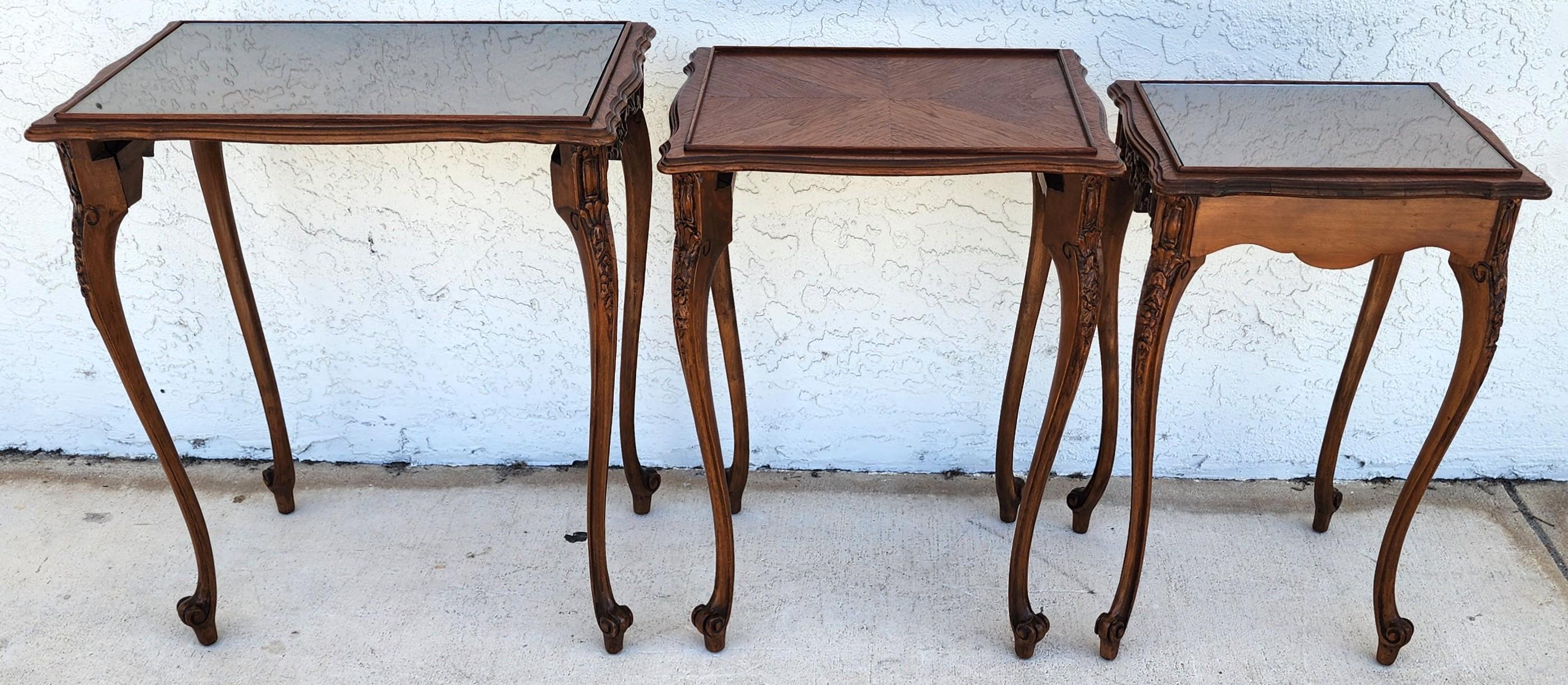 Französische Nisttische Nussbaum Vintage By im Angebot 7