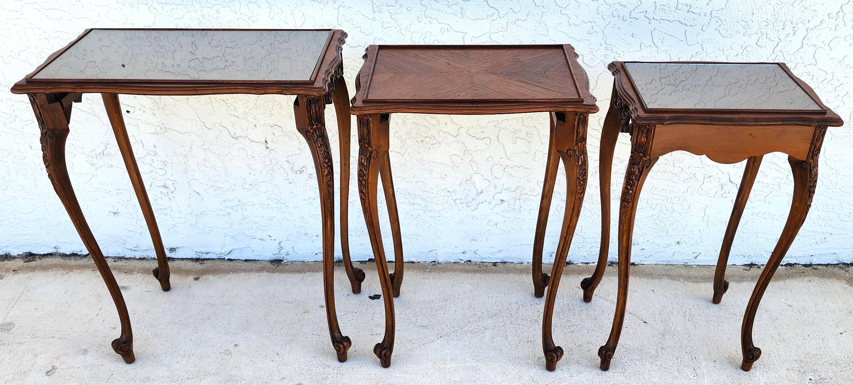 Französische Nisttische Nussbaum Vintage By im Angebot 9