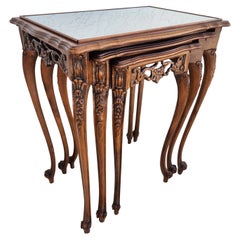 Französische Nisttische Nussbaum Vintage By