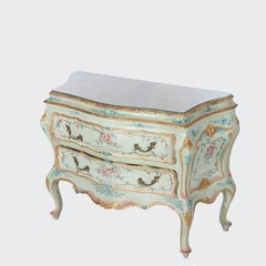 French Niccolini French Louis XIV Style Hand Painted Bombay Commode Signed 20thC