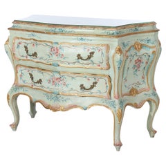 French Niccolini French Louis XIV Style Hand Painted Bombay Commode Signed 20thC