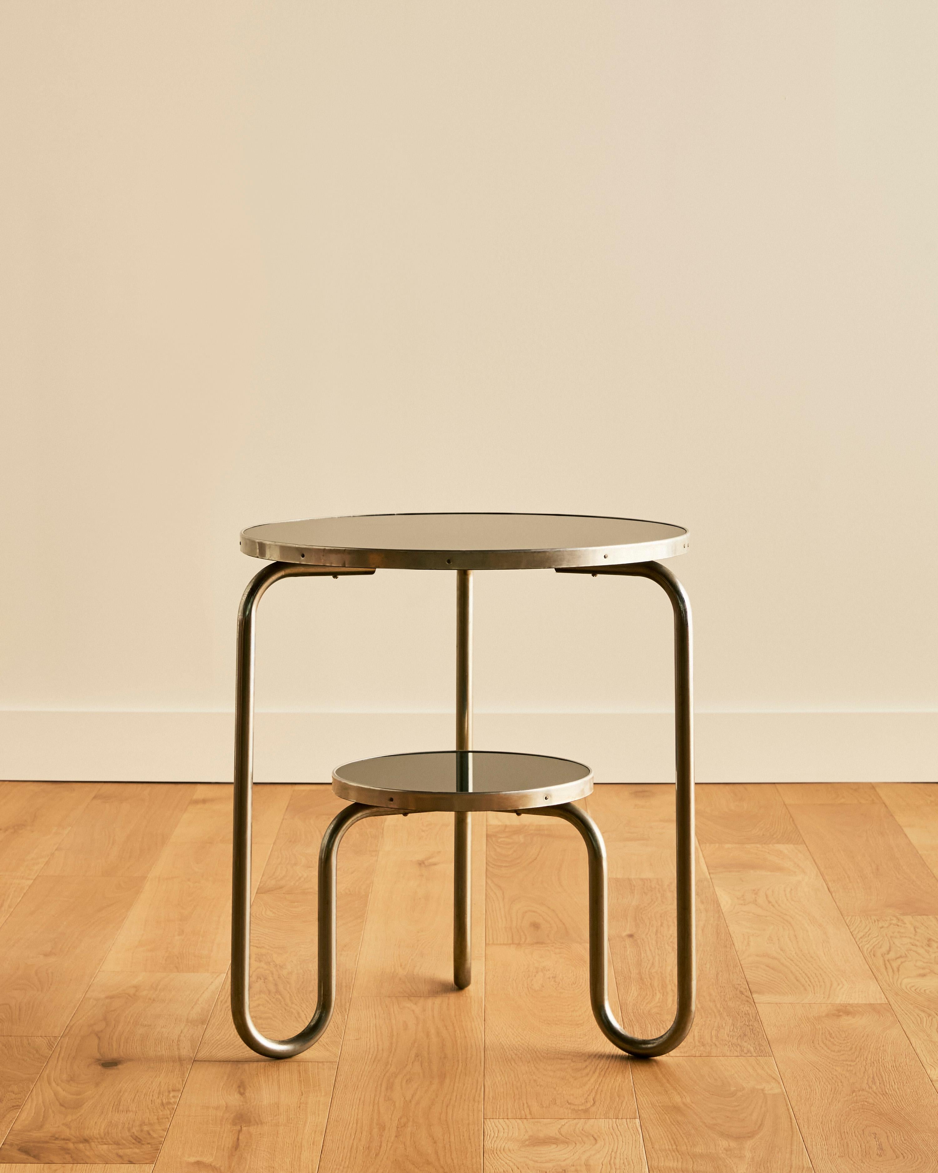French Nickel Over Iron Occasional Table c. 1940 Bon état - En vente à Long Island City, NY
