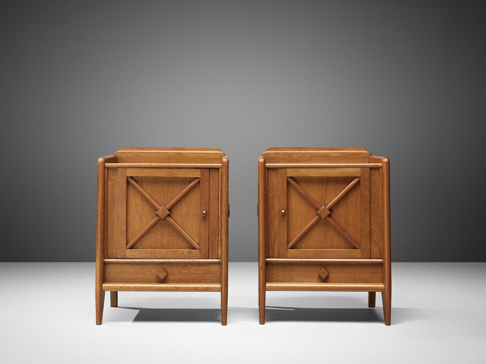 French Nightstands in Oak 2