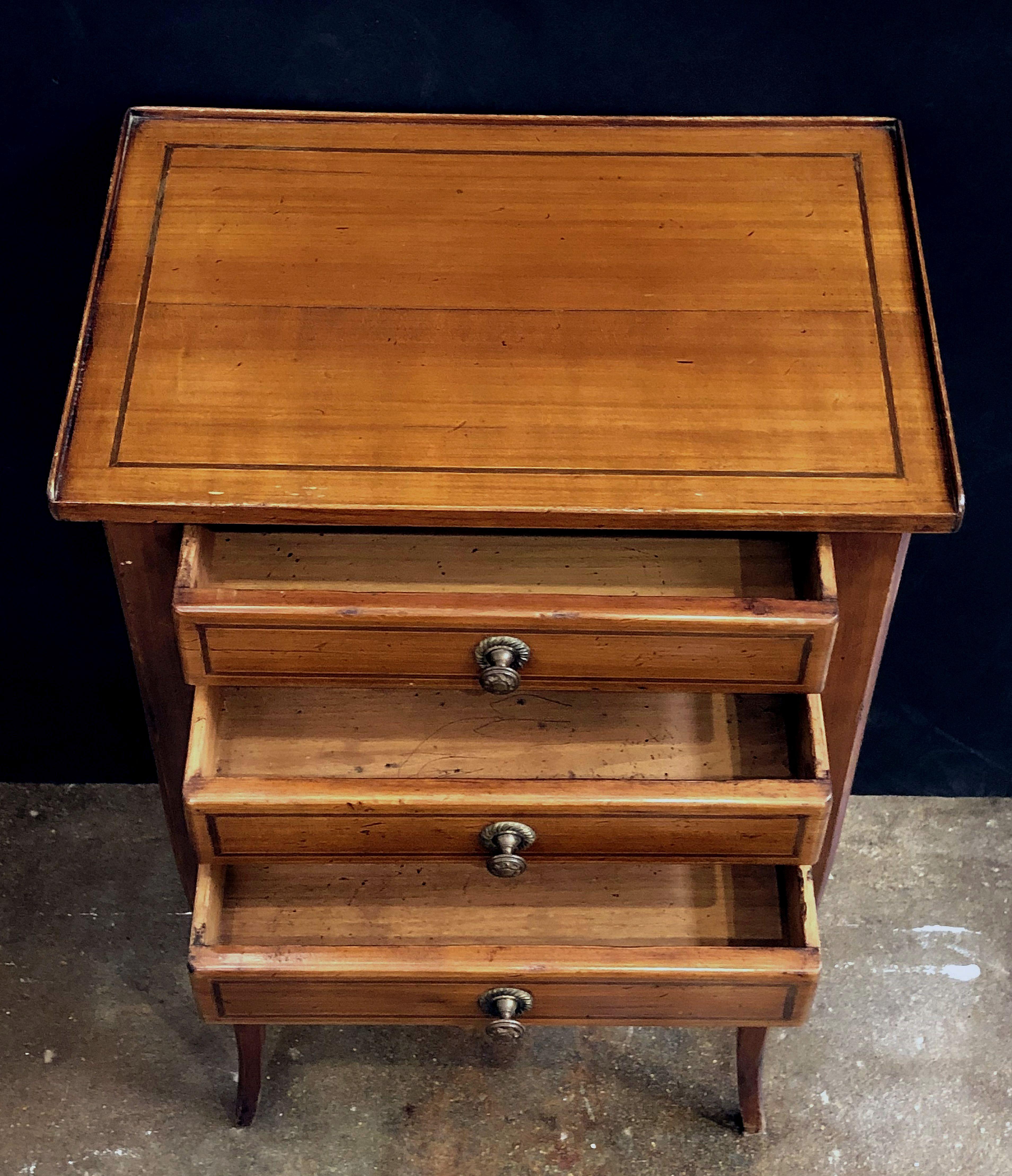 French Nightstands or Side Tables of Chestnut 'Priced as a Pair' 2