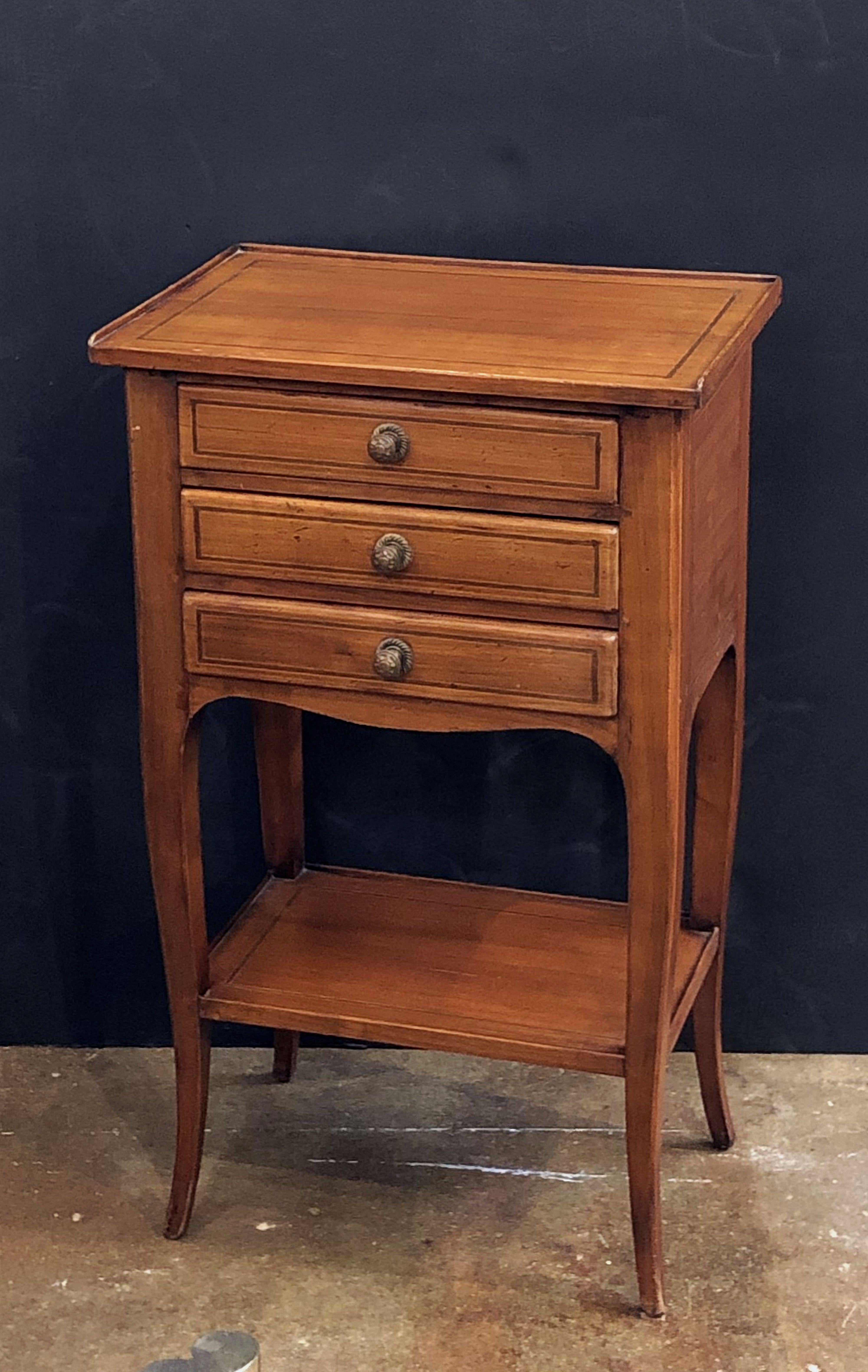 French Nightstands or Side Tables of Chestnut 'Priced as a Pair' 8