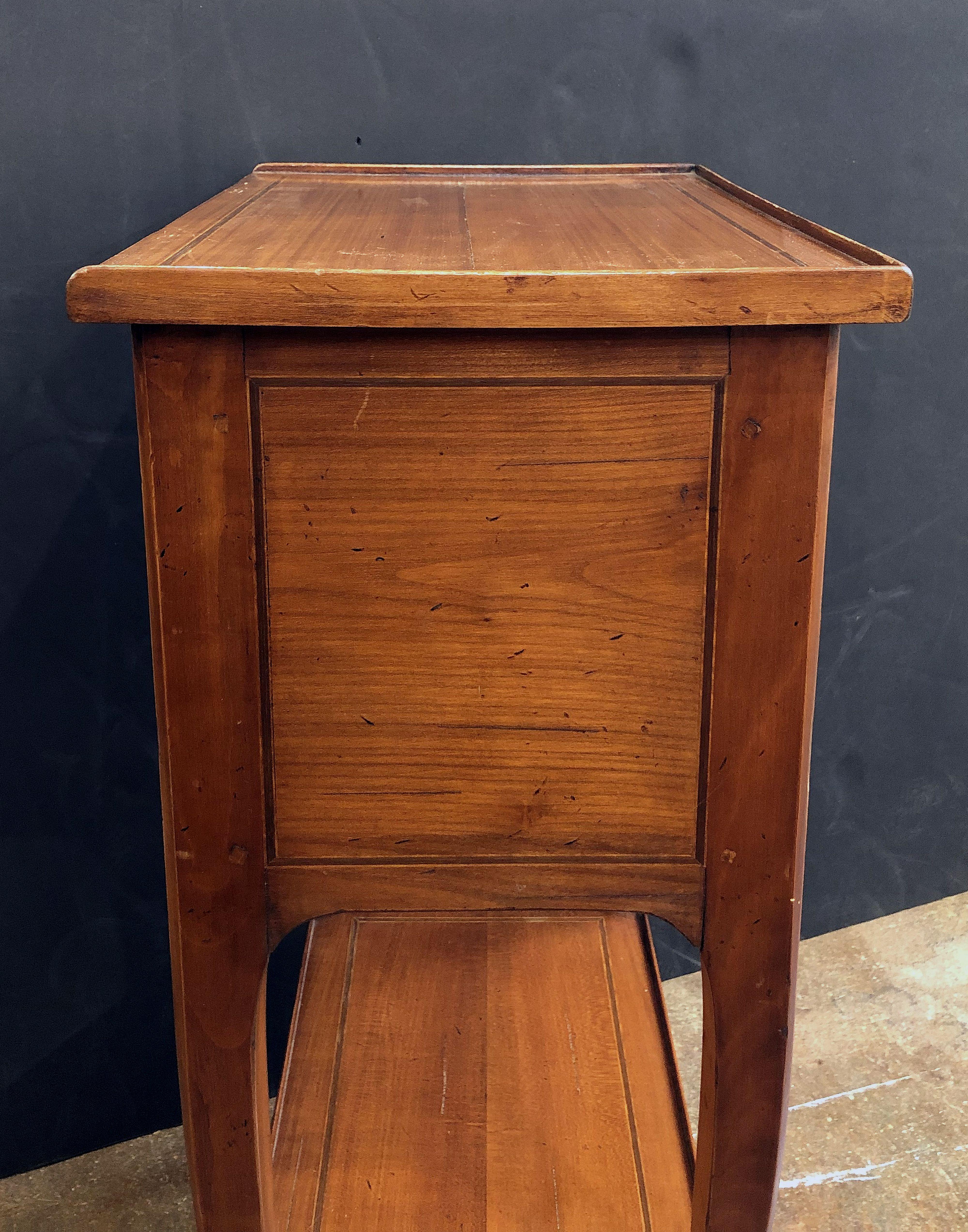 French Nightstands or Side Tables of Chestnut 'Priced as a Pair' 11