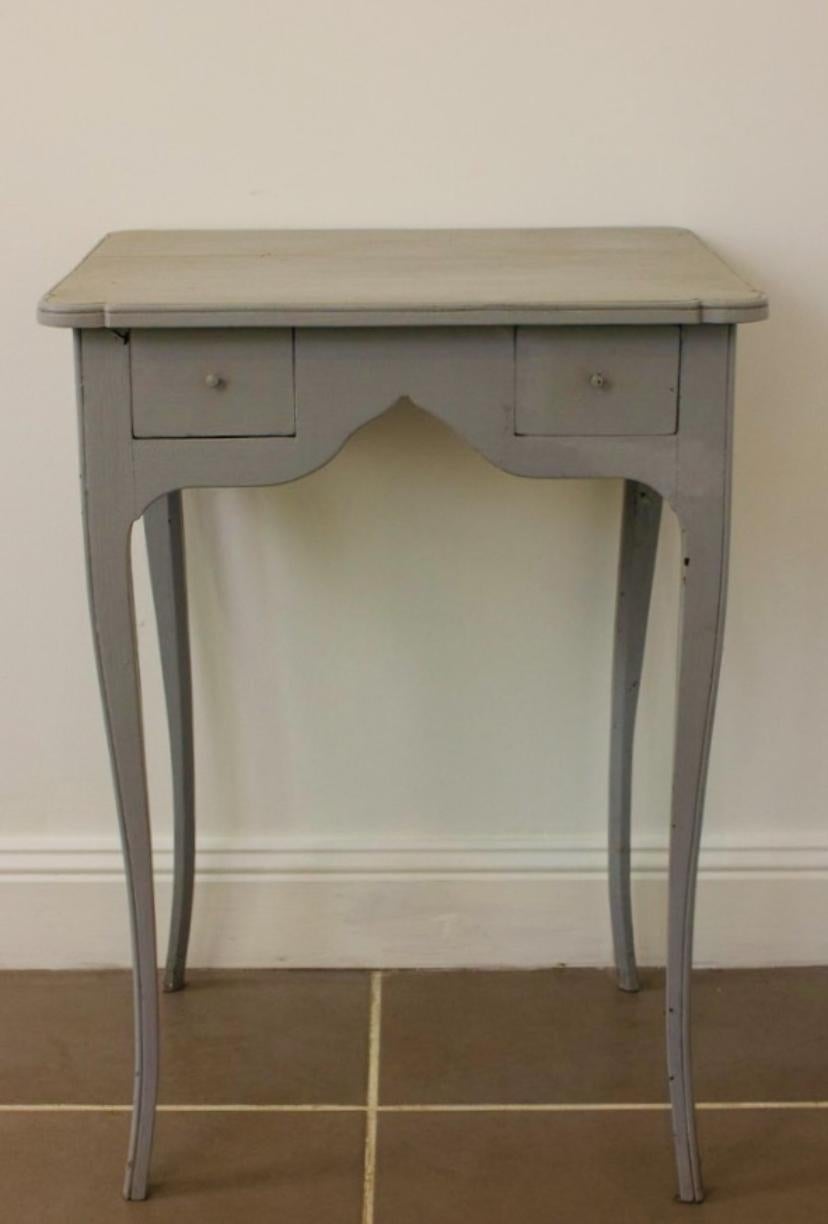 French Nightstand Bedside - Gray patina- painted - Louis XV Style - 1950 France  For Sale 4