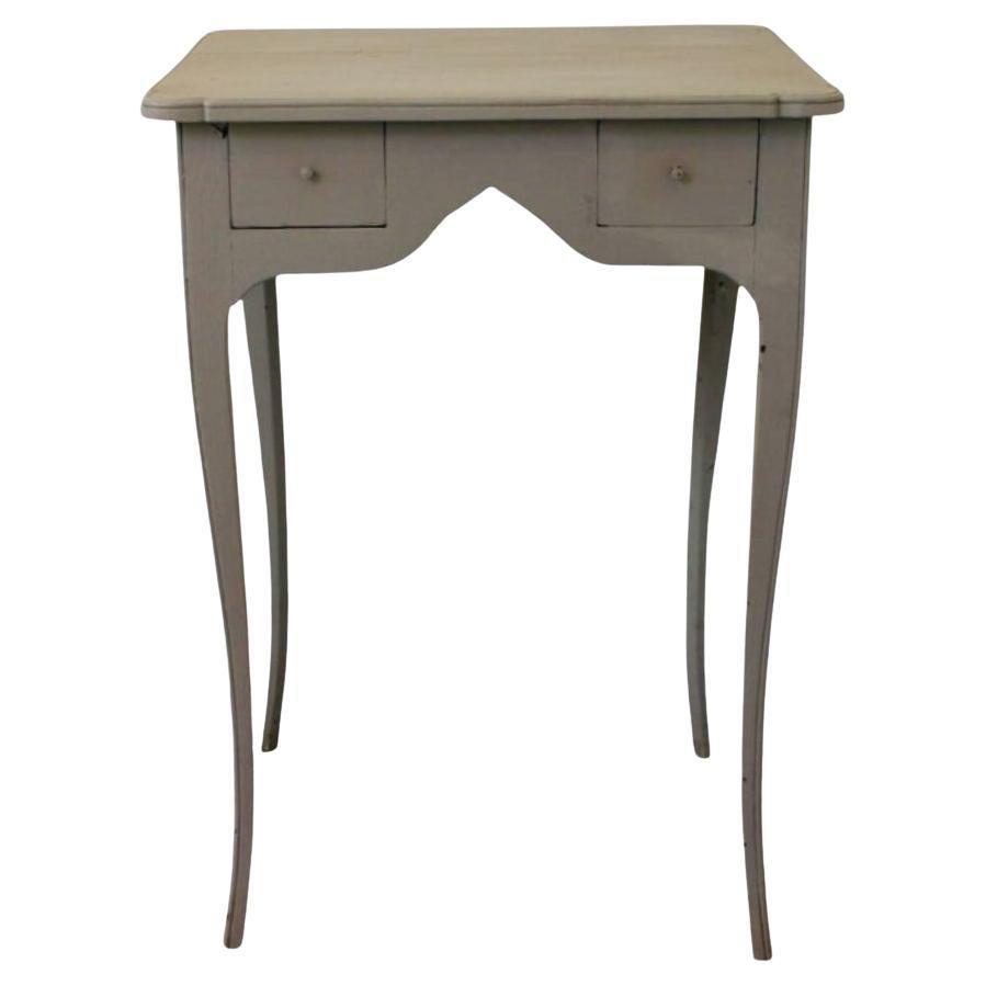French Nightstand Bedside - Gray patina- painted - Louis XV Style - 1950 France  For Sale