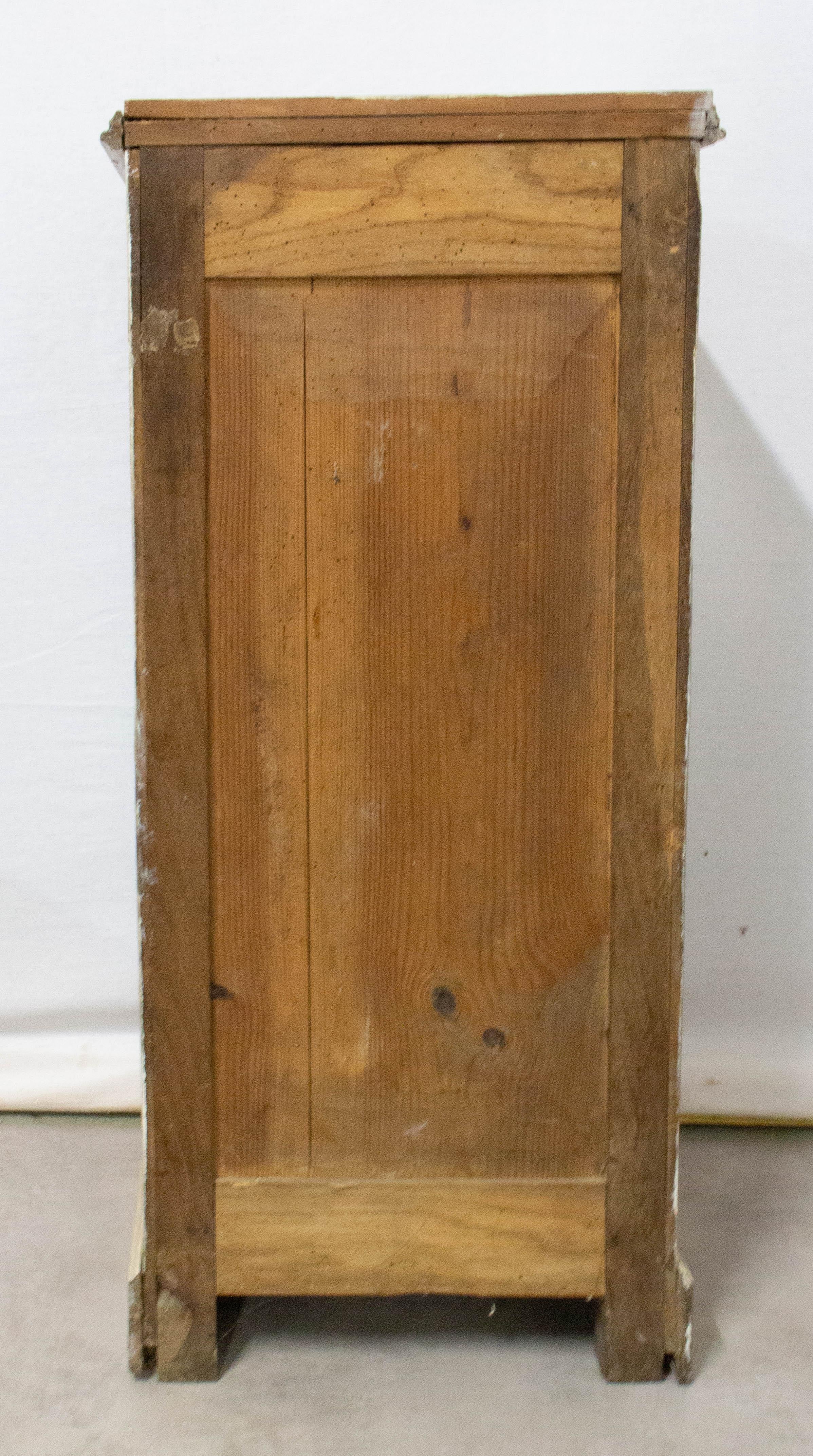 Französischer Nachttisch/Beistellschrank/Nachttisch, keramisiert, spätes 19. Jahrhundert im Angebot 1