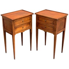 French Nightstands or Bed Side Tables of Chestnut, Individually Priced