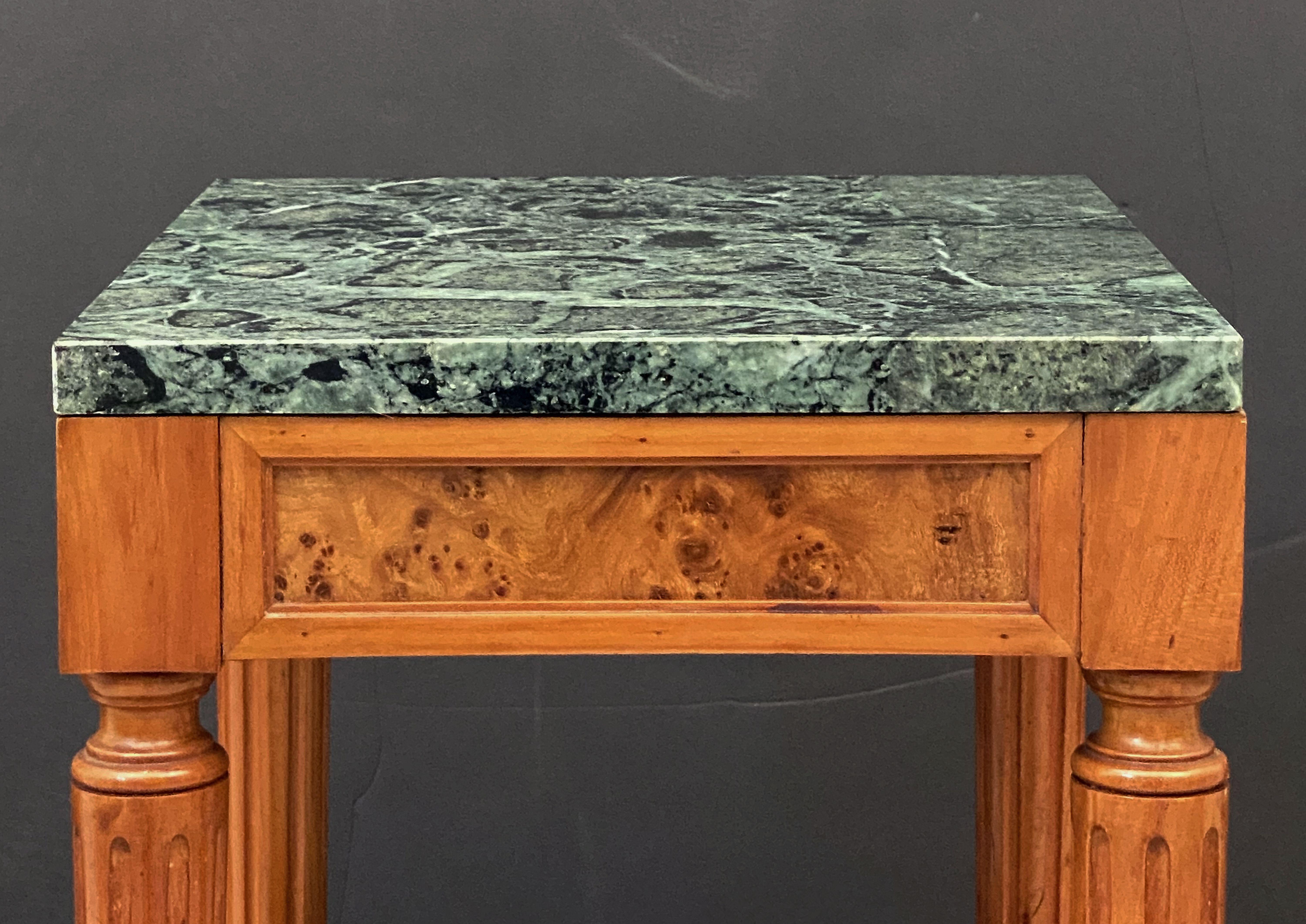 French Nightstands or Bedside Tables with Marble Tops, Individually Priced 4