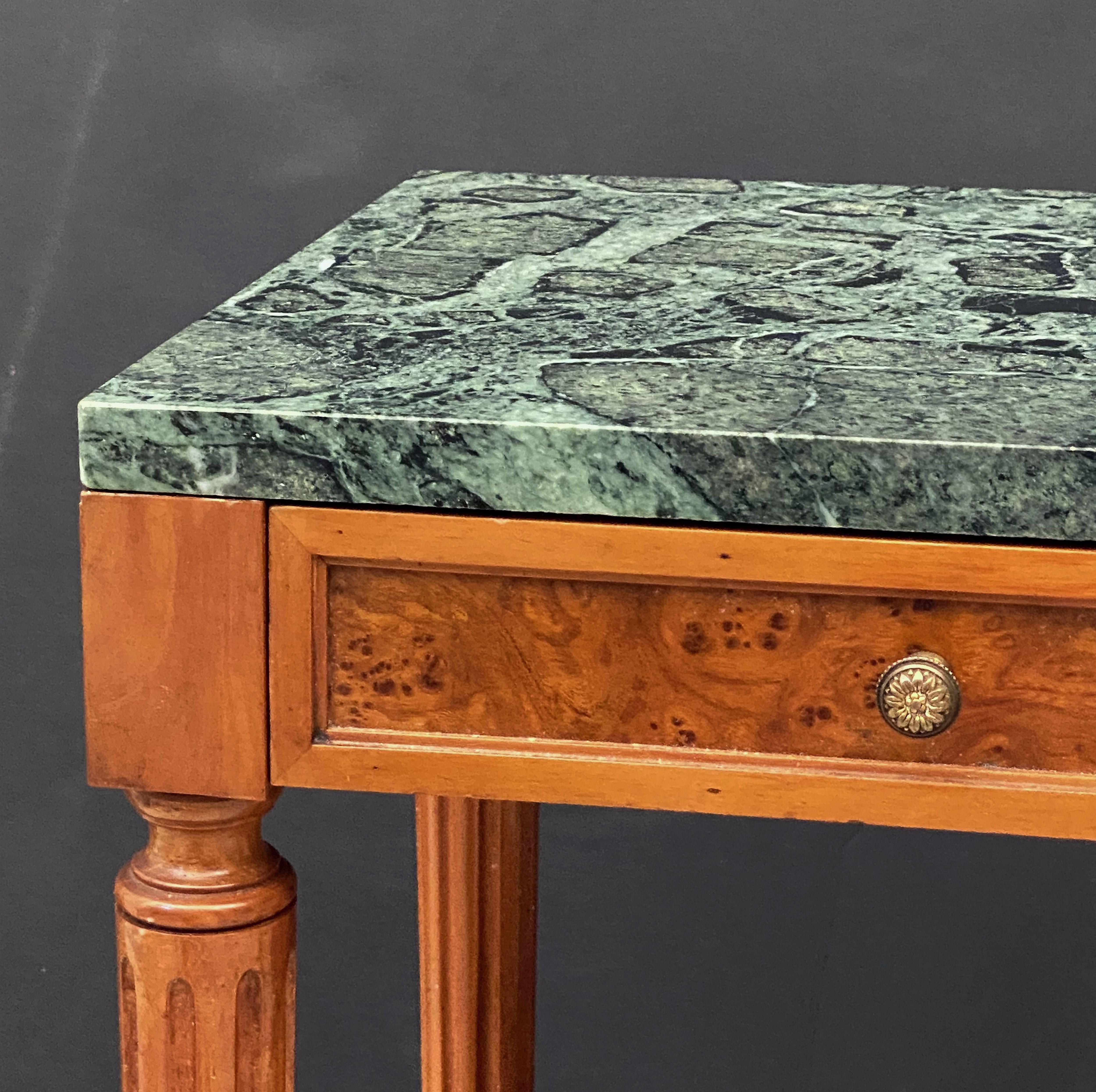 French Nightstands or Bedside Tables with Marble Tops, Individually Priced 1