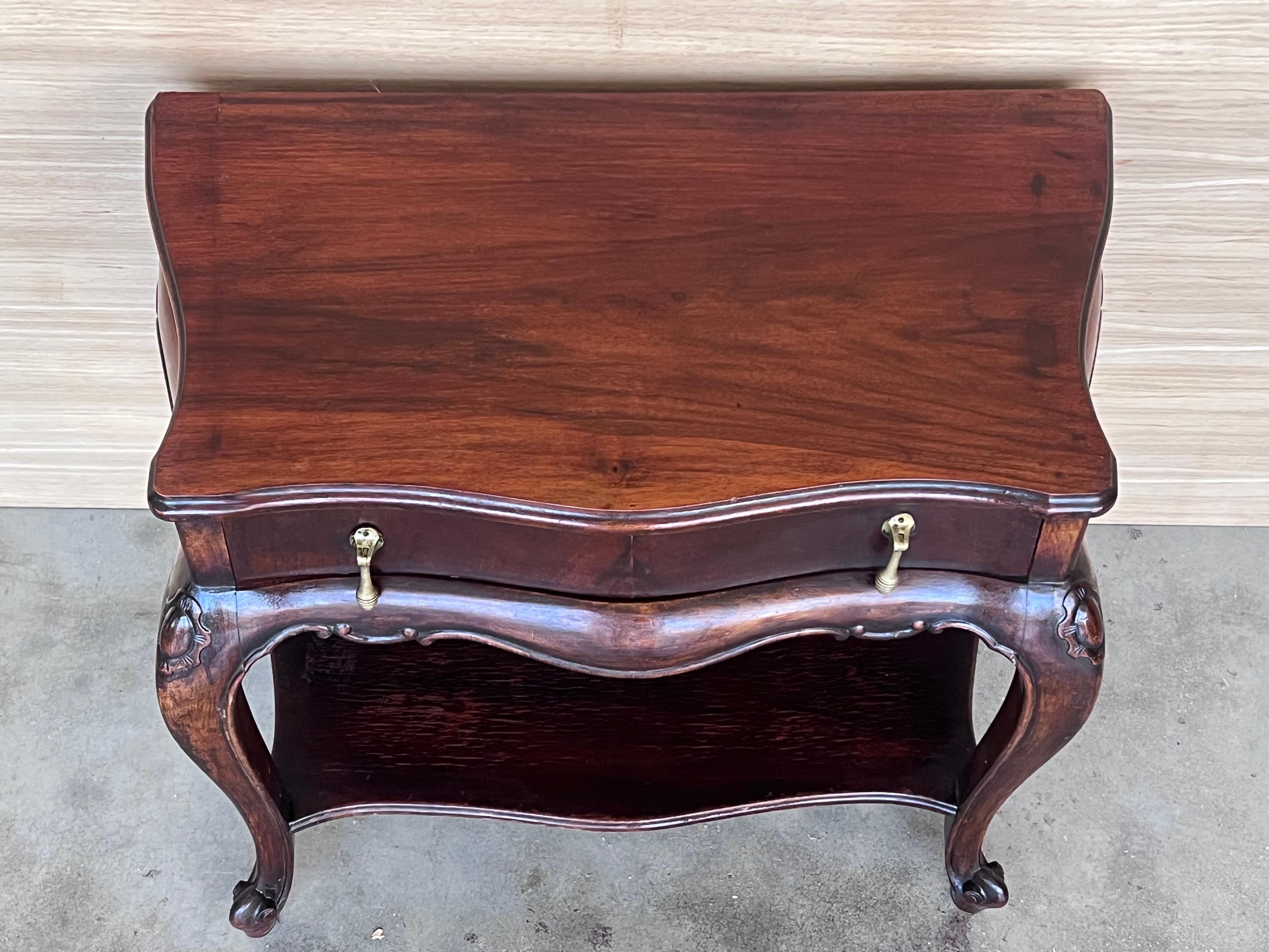 Noce Comodini francesi con cassetti e gambe cabriole, 1900, Set di 2 in vendita