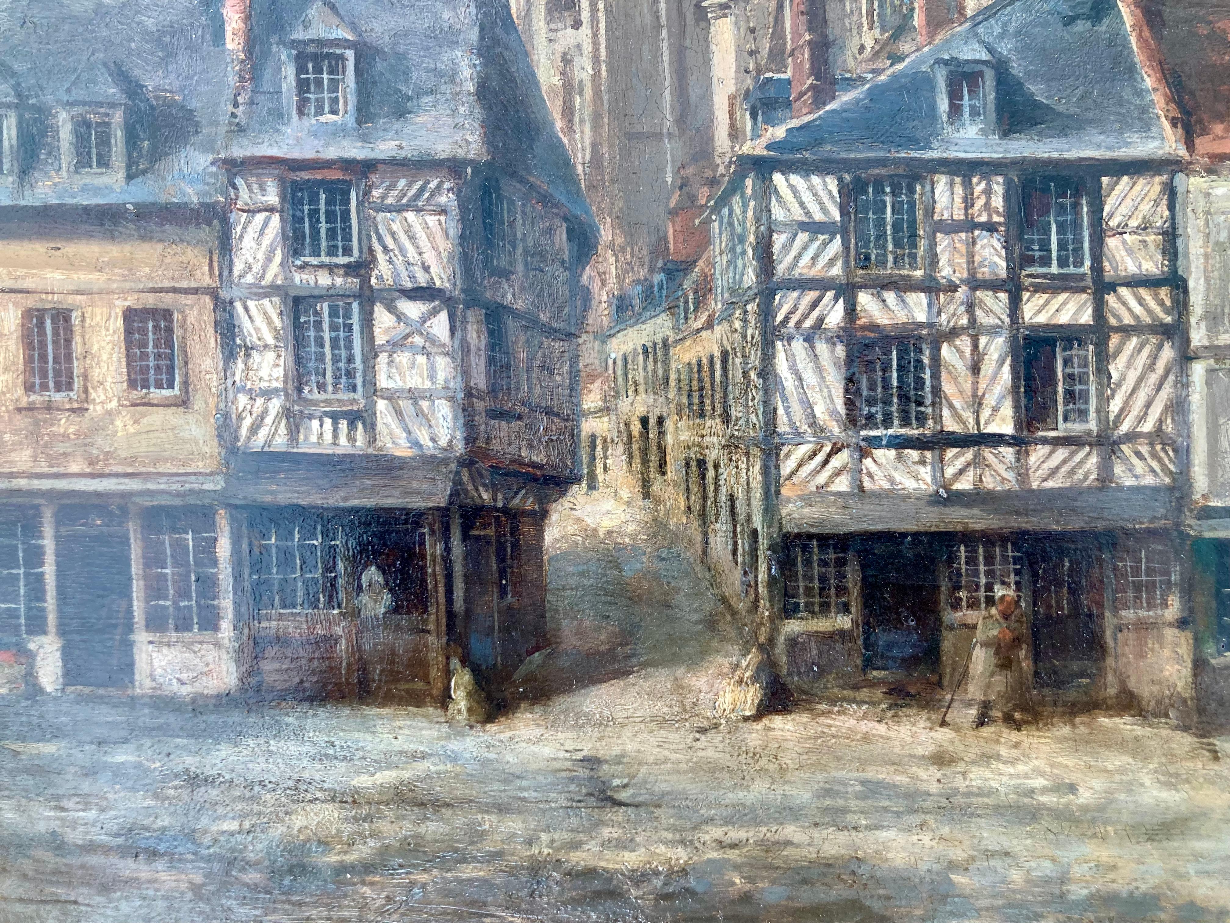 French Normandie Village Painting For Sale 5