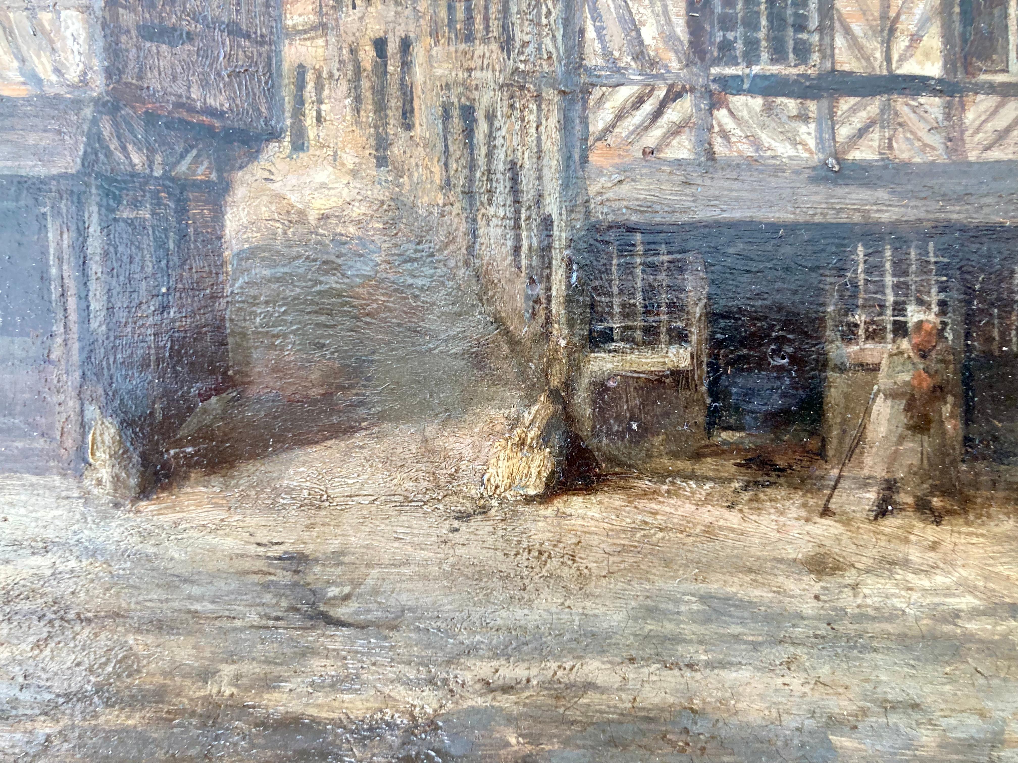 French Normandie Village Painting For Sale 6