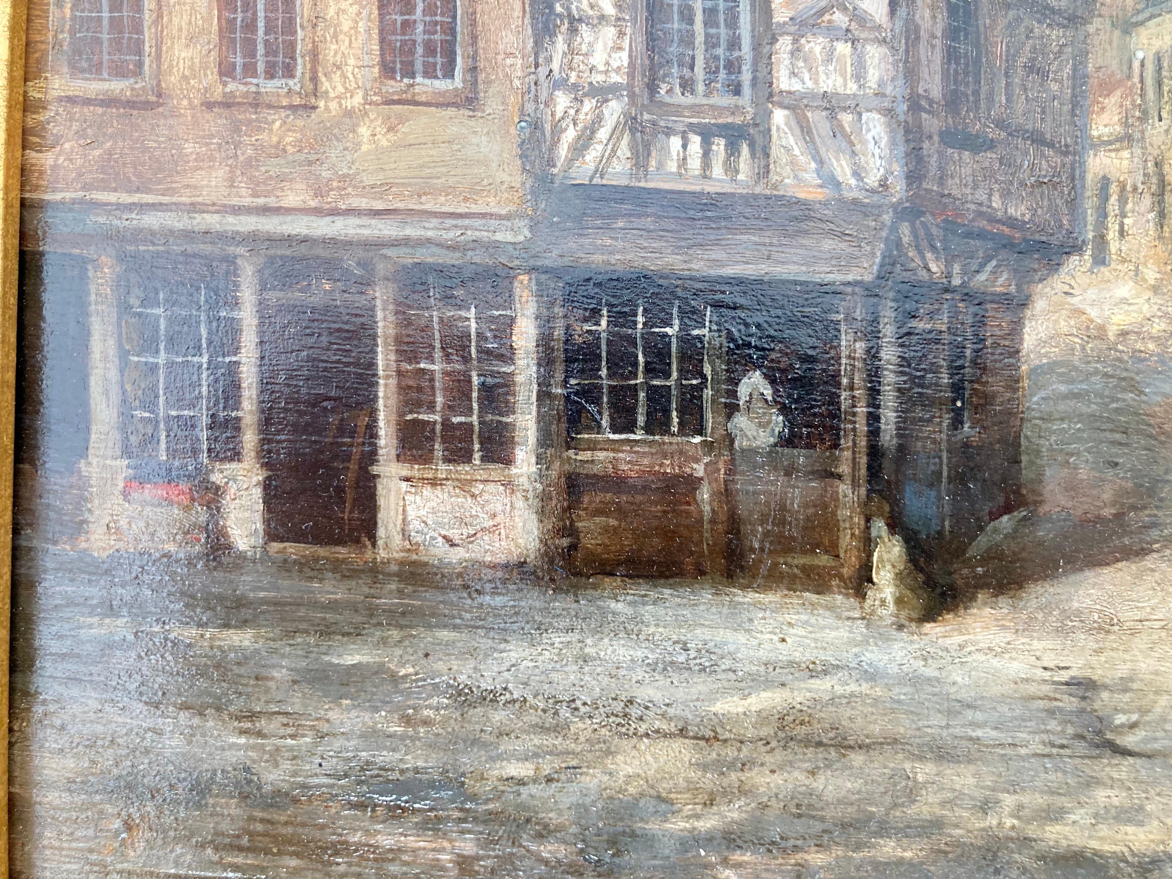 Peinture française d'un village de Normandie en vente 1