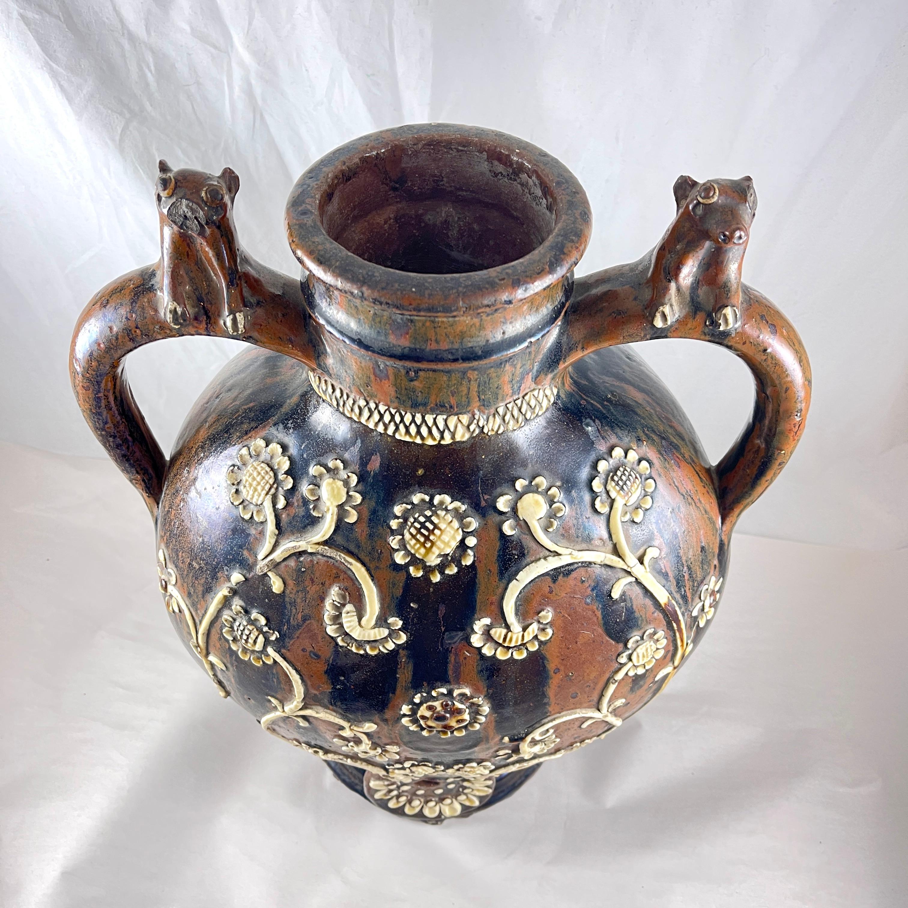 Earthenware French Normandy Vindefontaine Kaolin Beverage Fountain,  Mid 19th C. For Sale