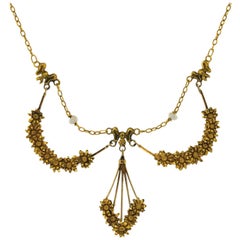 French Nouveau Gold Necklace