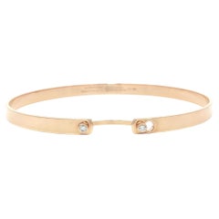 French Novel Heritage 18k Rose Gold Diamond Monday Morning Mood Bangle Bracelet