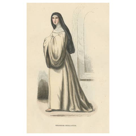 French Nun of the Order of Feuillantines, a Catholic Congregation, 1845