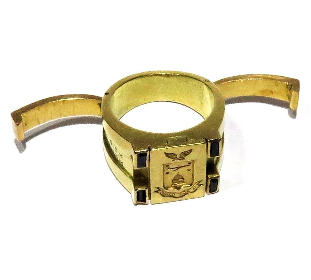 French O Roy Chalk Washington Capital Dome Gold Crest Multi Compartment Ring For Sale 3