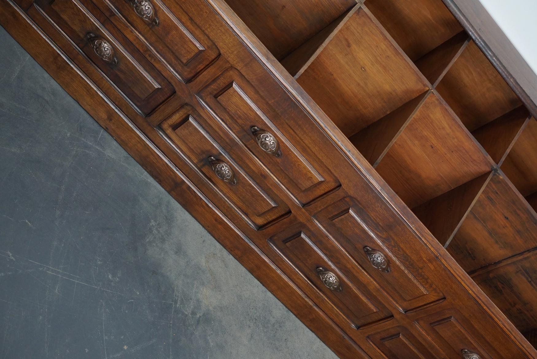 Industrial French Oak 19th Century General Store Shop / Display Cabinet or Counter