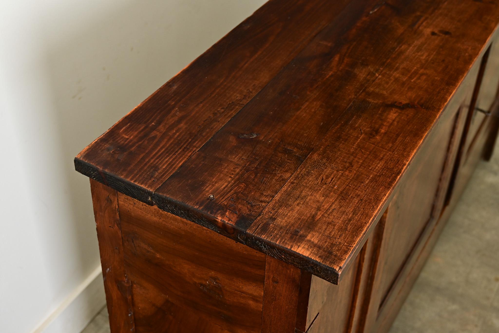 Iron French Oak 19th Century Narrow Enfilade