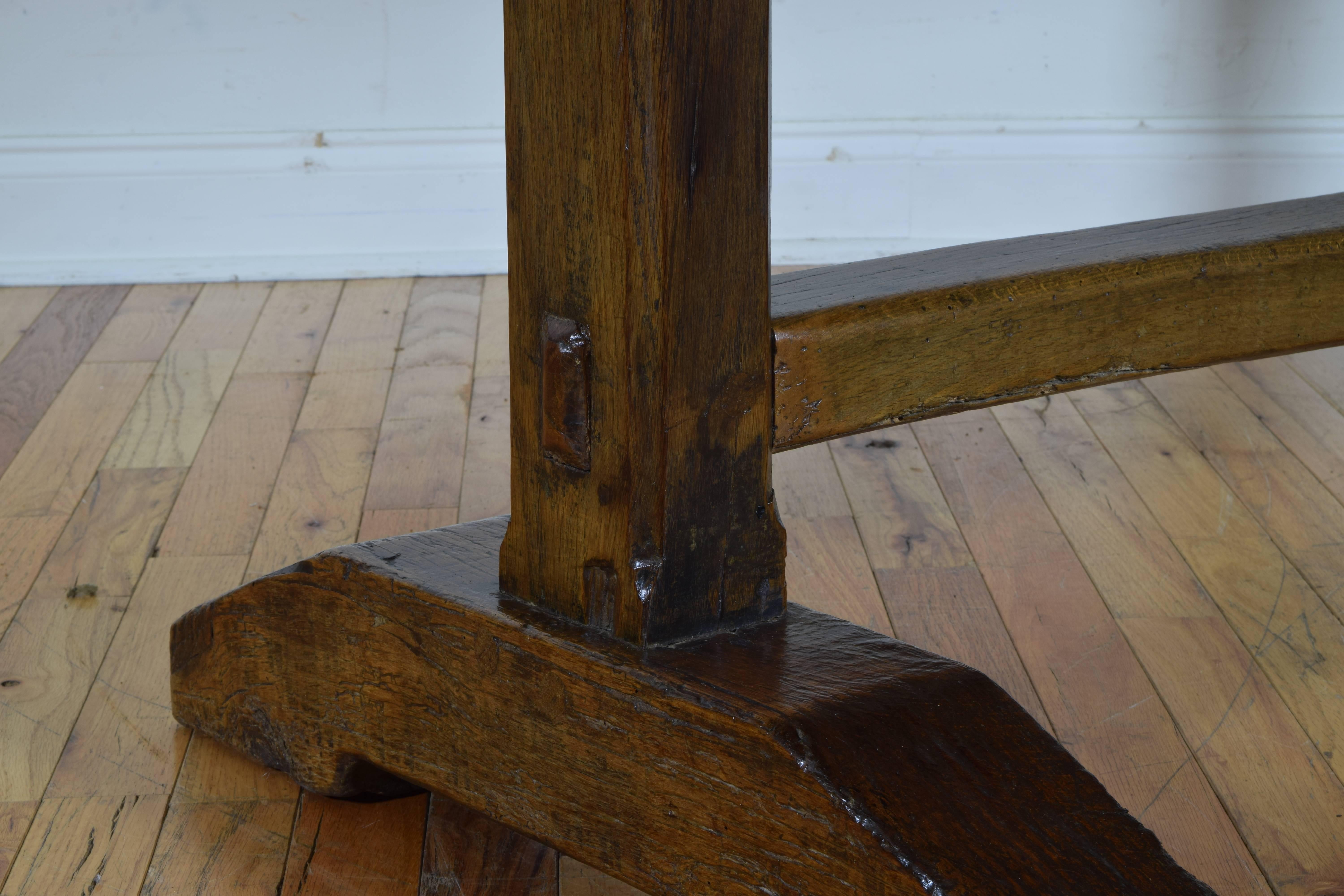 French Oak and Chestnut Monastery Table, Early 18th Century 3
