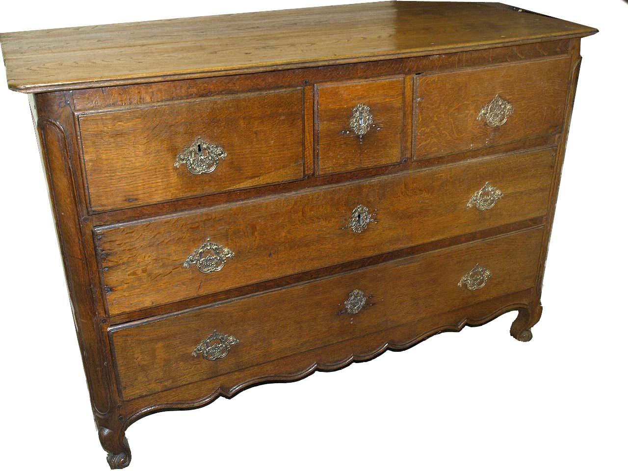 French Oak and Elm Commode For Sale 6