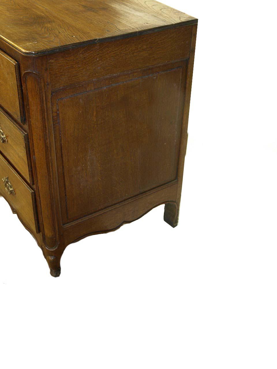 Hand-Carved French Oak and Elm Commode For Sale