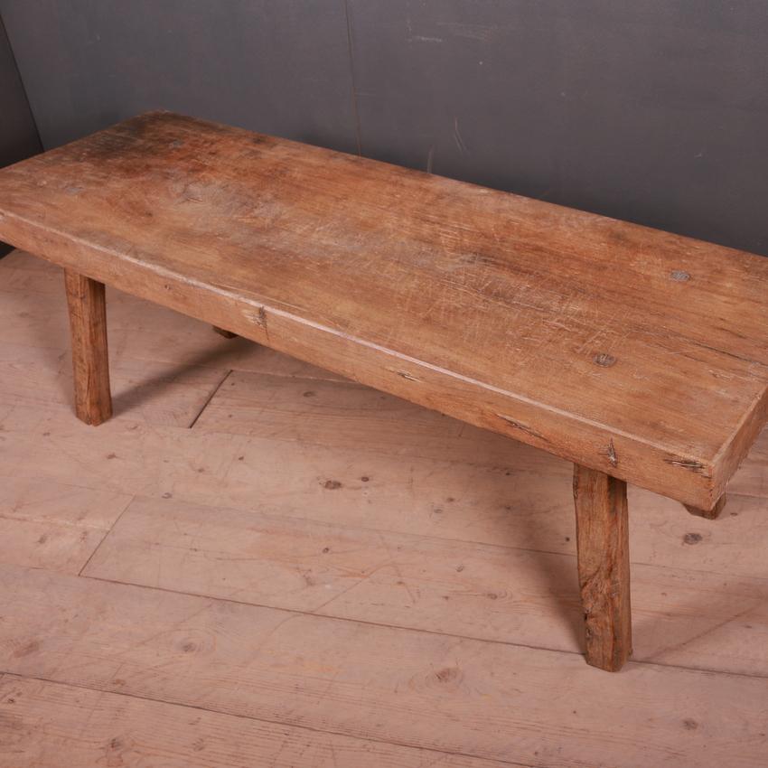 French Oak and Fruitwood Coffee Table In Good Condition In Leamington Spa, Warwickshire