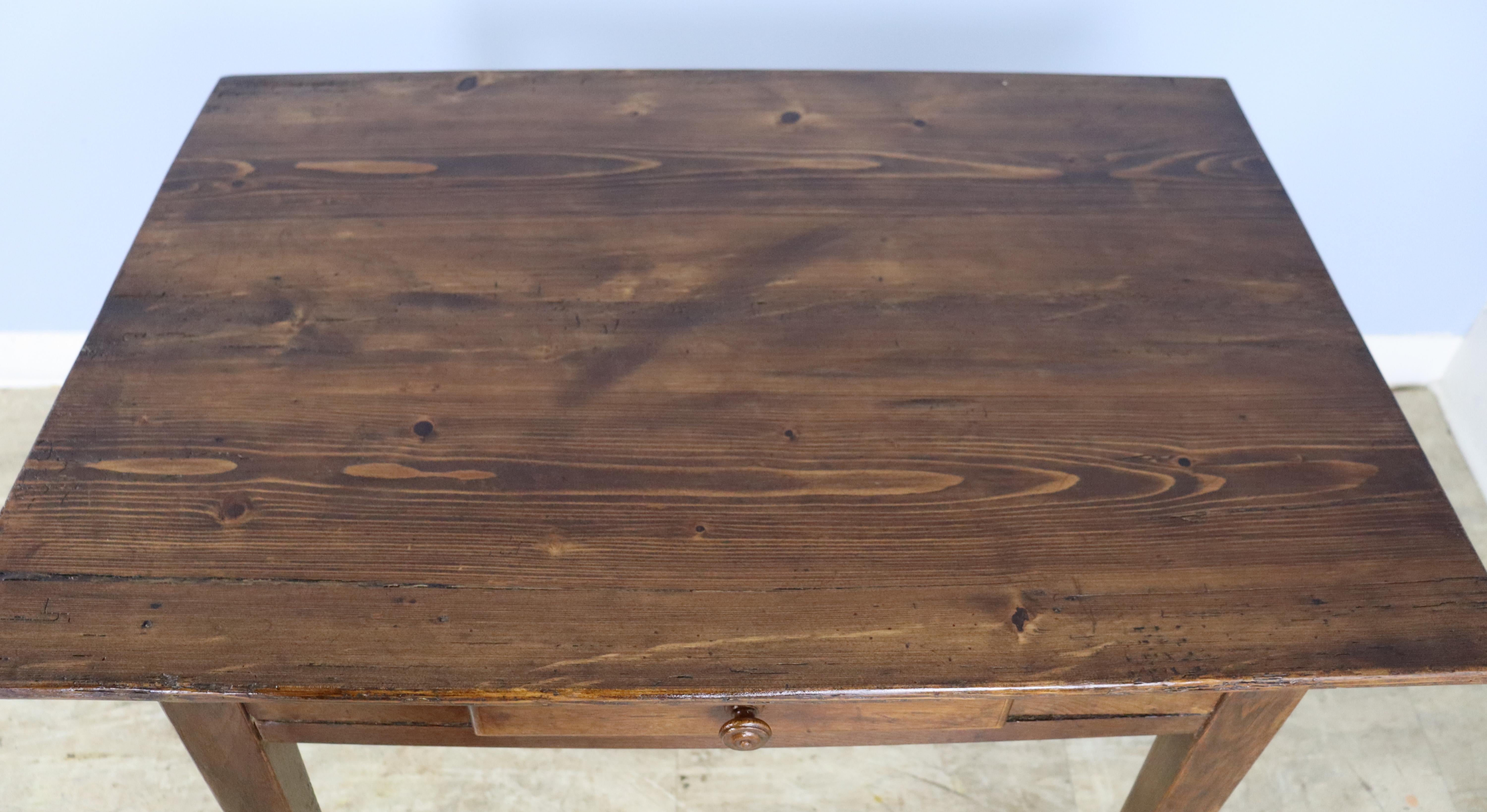 French Oak and Pine Country Side Table or Small Desk For Sale 3