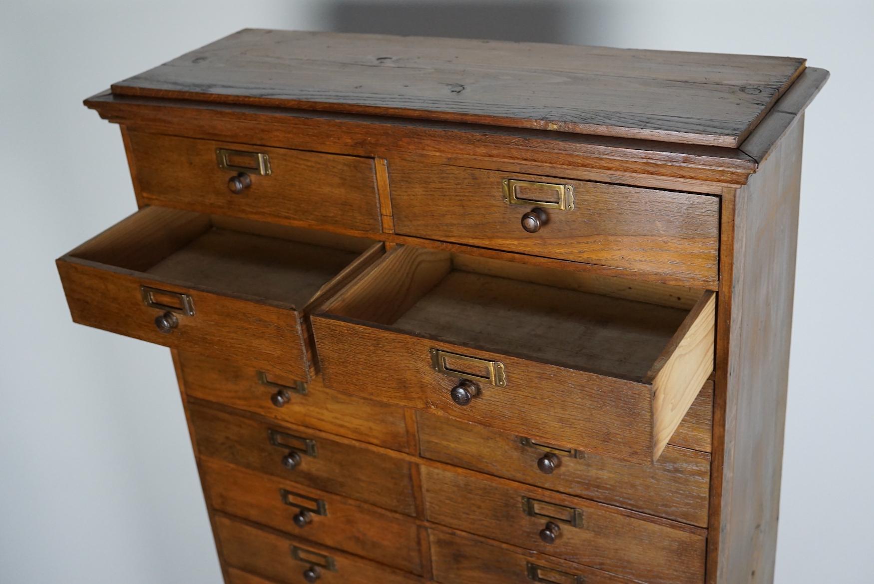 French Oak and Pine Jewelers / Watchmakers Cabinet, Early 20th Century For Sale 6