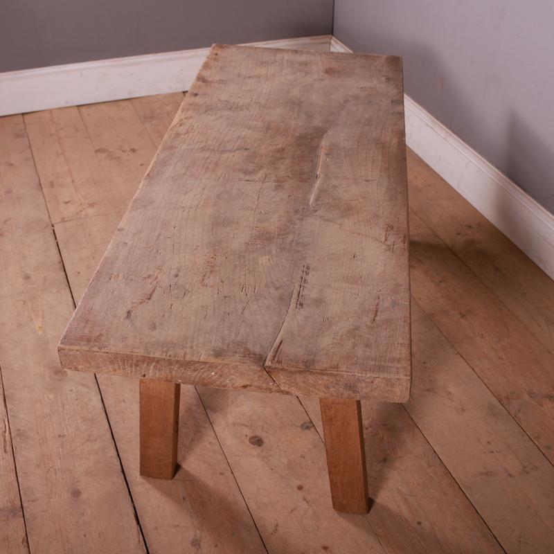 19th Century French Oak and Sycamore Coffee Table