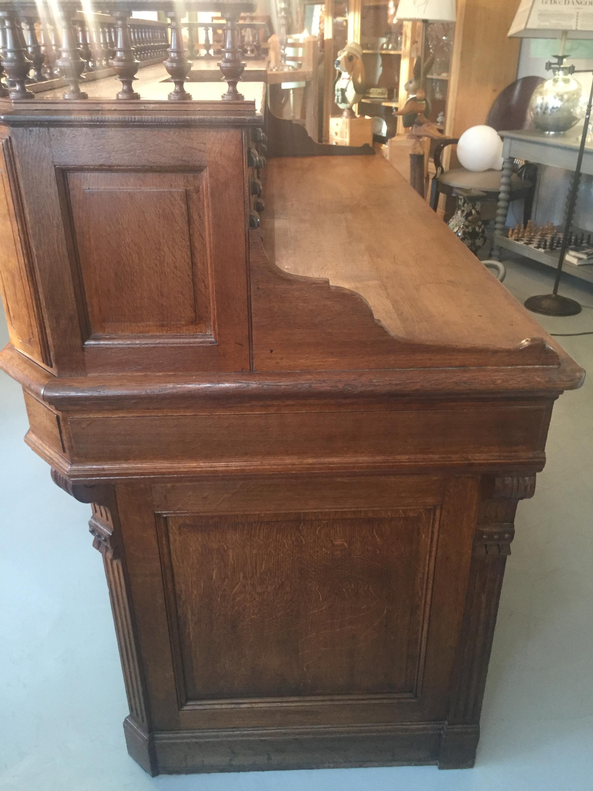 French Oak Antique Apothecary Cabinet, Pharmacy Cabinet, 1900s 6