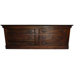 Antique French Oak Apothecary Cabinet, 1920s