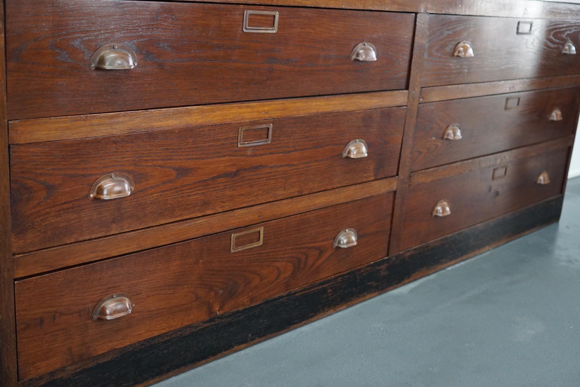 French Oak Apothecary Cabinet, 1930s In Good Condition In Nijmegen, NL